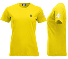 Lade das Bild in den Galerie-Viewer, Premium T-Shirt Women Zitrone, Logo und Edelweiss
