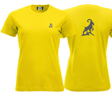 Load image into Gallery viewer, Premium T-Shirt Women Zitrone, Logo hinten
