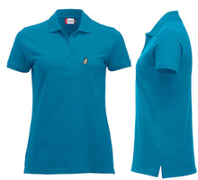 Charger l&#39;image dans la galerie, Polo Türkis Women mit Logo
