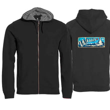 Load image into Gallery viewer, Kapuzenjacke Schwarz, Kanton Wallis Wappen / Schild

