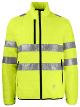 Load image into Gallery viewer, Wind- und Wasserdichter Parka 3-In-1  gelb/Marine Innenjacke
