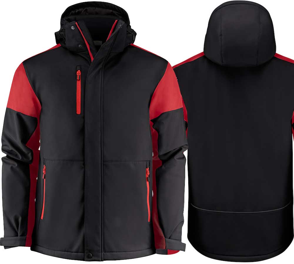 Winter jacket Prime Padded Softshell Black-Red