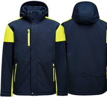 Charger l'image dans la galerie, Winterjacke Marine Gelb
