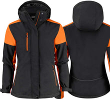 Charger l&#39;image dans la galerie, Winterjacke Prime Padded Softshell Lady Black-Orange
