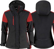 Carica l&#39;immagine nel visualizzatore di Gallery, Winterjacke Prime Padded Softshell Lady Black-Red
