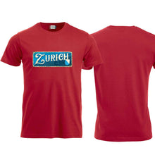 Lade das Bild in den Galerie-Viewer, t-Shirt Rot, Kanton Zurich (Englisch) Wappen / Schild
