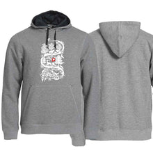 Lade das Bild in den Galerie-Viewer, Hoodie Grau, Scherenschnitt Alpenblick
