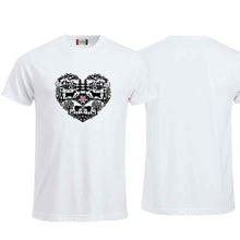 Lade das Bild in den Galerie-Viewer, T-Shirt Weiss, Scherenschnitt Alpenherz
