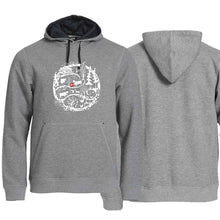 Charger l&#39;image dans la galerie, Hoodie Grau, Scherenschnitt Alpenkreis
