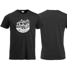 Carica l&#39;immagine nel visualizzatore di Gallery, T-Shirt Schwarz, Scherenschnitt Alpenleben
