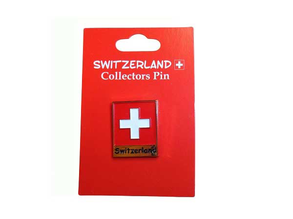 Ansteck Pin Schweizerkreuz Quadratisch
