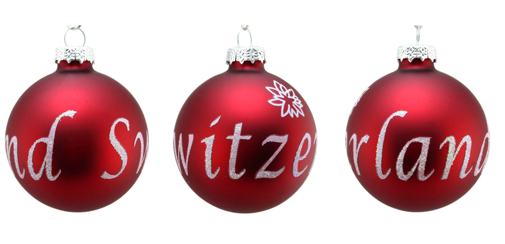Weihnachtskugel Switzerland