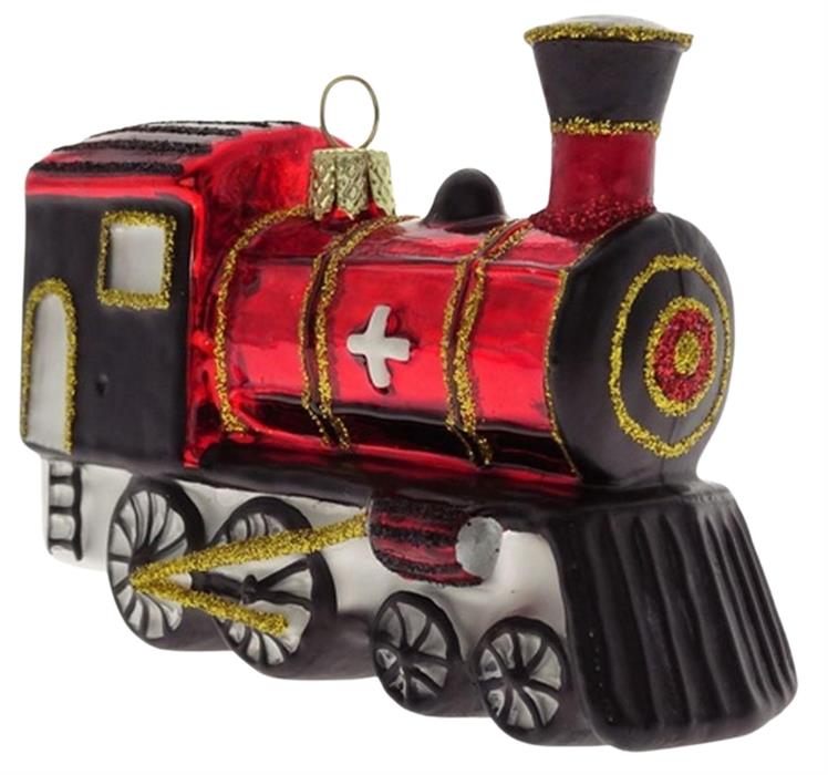 Boule" de Noël locomotive rouge