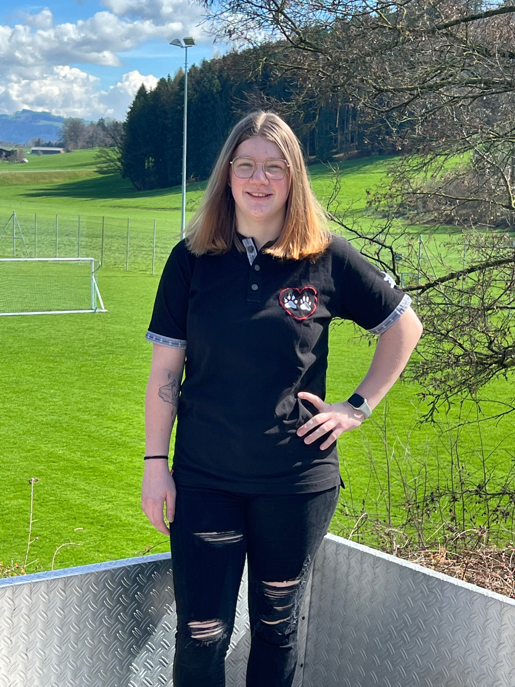 Premium Polo Unisex Black Animal Welfare Association Amriswil