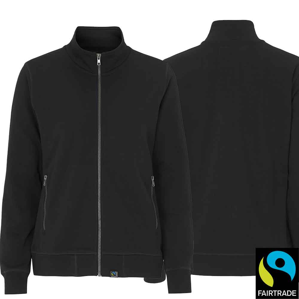 Damen Jacke in schwerer Qualität in Schwarz, Fairtrade