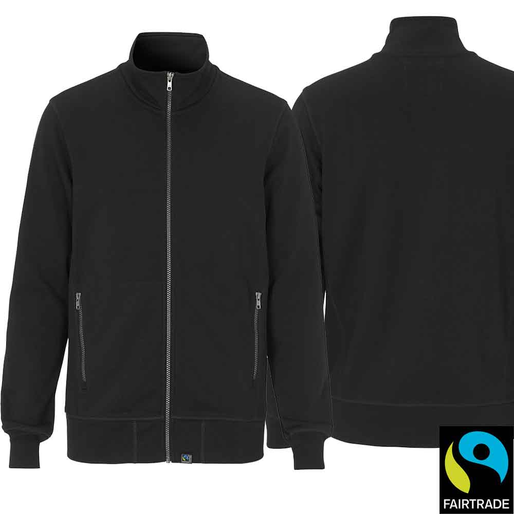 Jacke in schwerer Qualität in Schwarz, Fairtrade