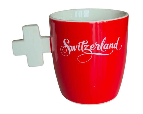 Tasse en céramique avec anse en croix suisse