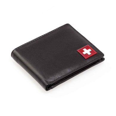 Porte-monnaie noir croix suisse petit