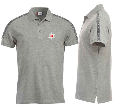 Premium Polo Unisex Graumeliert