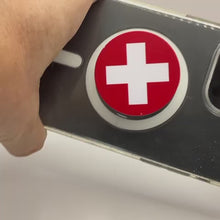 Charger et lire la vidéo dans la visionneuse de la Galerie, Teleskophalterung Telefon mit Schweizerkreuz
