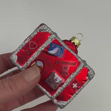 Laden und Abspielen von Videos im Galerie-Viewer, Weihnachts &quot;Kugel&quot; Reisekoffer rot
