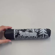 Load and play video in Gallery viewer, Black umbrella with a silhouette design
