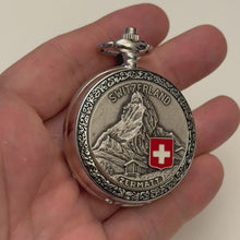 Load and play video in Gallery viewer, Pocket watch "Matterhorn" with chain P-14, Swiss Made
