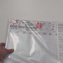 Charger et lire la vidéo dans la visionneuse de la Galerie, Set de table en papier VILLE-CAMPAGNE-SUISSE Bloc de 50 feuilles
