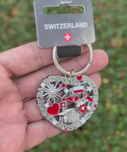 Load and play video in Gallery viewer, Swiss heart key fob
