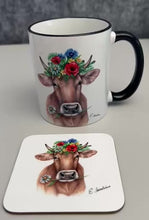 Charger et lire la vidéo dans la visionneuse de la Galerie, Tasse vache à fleurs 330ml
