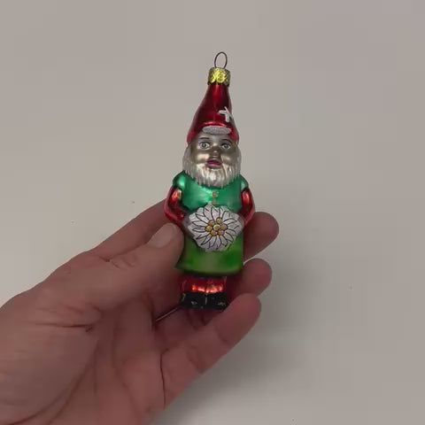 Weihnachts "Kugel" Zwerg mit CH Kreuz