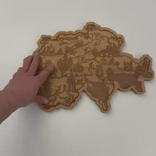 Laden und Abspielen von Videos im Galerie-Viewer, Holzbrett SWISS MAP
