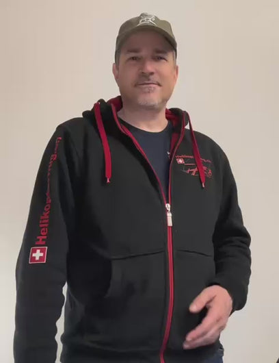 Zweifarbige Kapuzenjacke