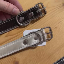 Carica e avvia il video nel visualizzatore di galleria, Hundehalsband Kuhfell Swiss Made
