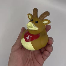Laden und Abspielen von Videos im Galerie-Viewer, Badeente Steinbock mit Schweizerkreuz
