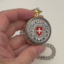 Laden und Abspielen von Videos im Galerie-Viewer, Taschenuhr "Scherenschnitt" mit Kette P-31, Swiss Made
