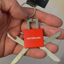 Laden und Abspielen von Videos im Galerie-Viewer, Schlüsselanhänger Schweizerkreuz mit Werkzeug
