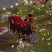 Charger et lire la vidéo dans la visionneuse de la Galerie, Boule&quot; de Noël locomotive rouge
