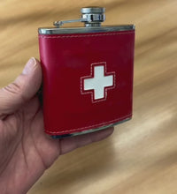 Load and play video in Gallery viewer, Hip flask Swiss cross
