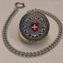 Laden und Abspielen von Videos im Galerie-Viewer, Taschenuhr "Scherenschnitt" mit Kette P-31, Swiss Made
