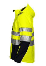 Load image into Gallery viewer, projob gefütterte Softshell jacke gelb schwarz rechts
