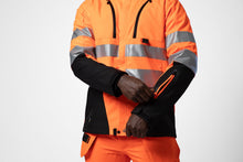 Load image into Gallery viewer, projob gefütterte Softshell jacke orange schwarz aktion
