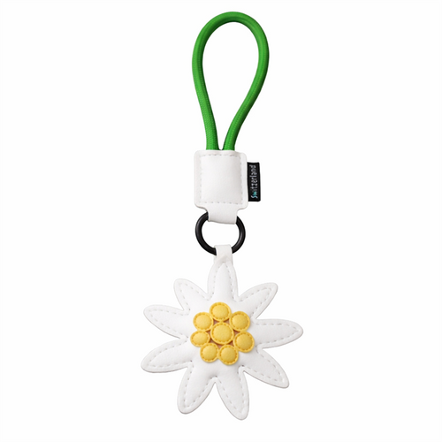 Schlüsselanhänger Edelweiss aus PU Leder