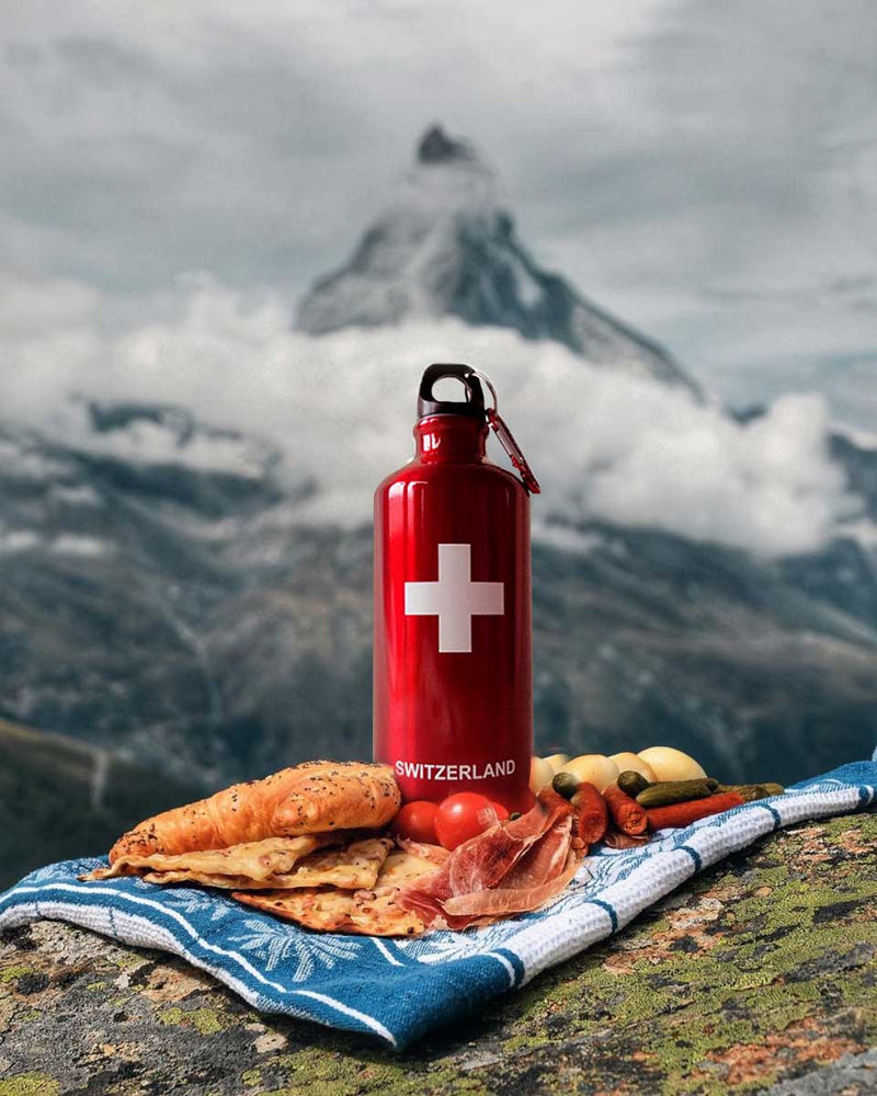 Gourde avec croix suisse 6dl