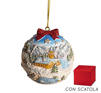 Boule de Noël Paysage d'hiver