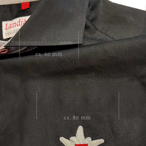 Edelweiss blouse ladies black with collar