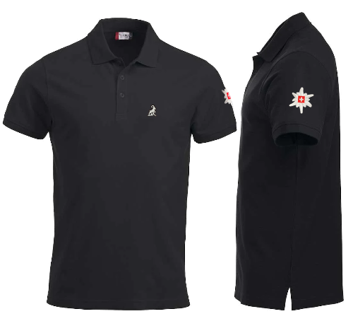 Premium Polo unisexe noir