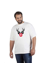 Lade das Bild in den Galerie-Viewer, Weisses T-Shirt Jäger mit Hirsch
