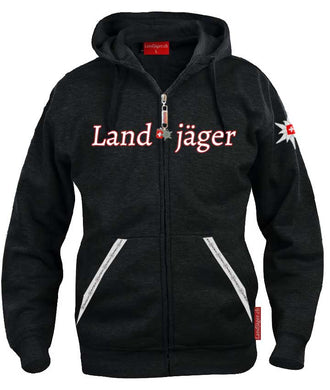 Landjäger Edelweiss Hoodie Schwarz