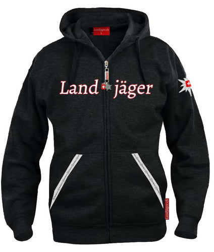 Sweat à capuche Edelweiss Landjäger noir
